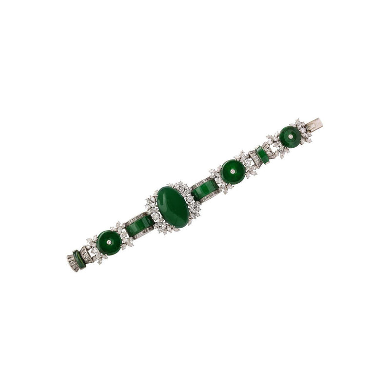 Harry Winston GIA Certified Jade Diamond Very Important and Rare Bracelet