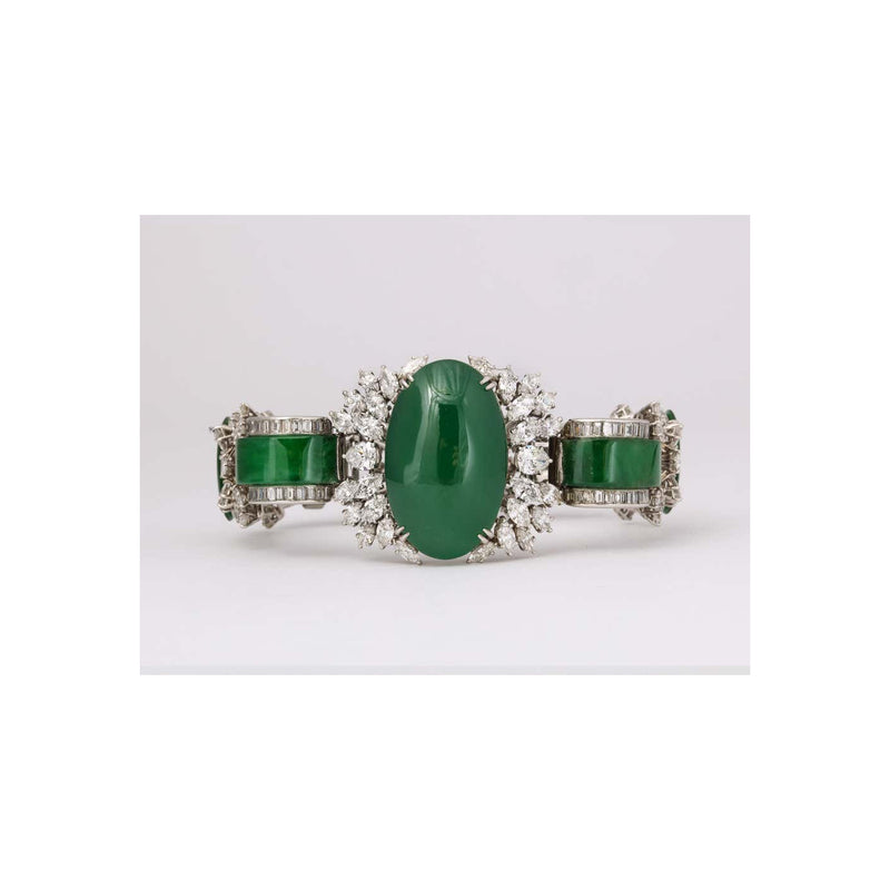 Harry Winston GIA Certified Jade Diamond Very Important and Rare Bracelet