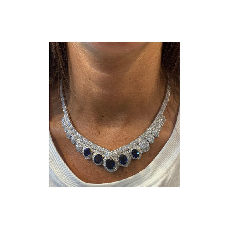 Important Sapphire and Diamond Necklace