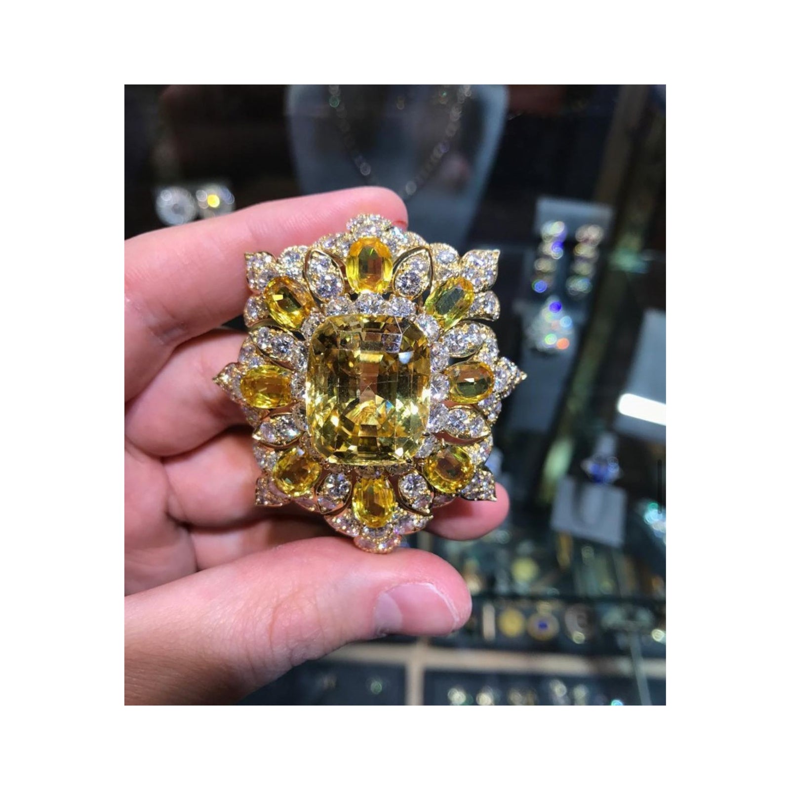 Van Cleef & Arpels Unheated Yellow Sapphire Brooch – Joseph