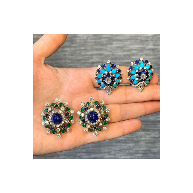 Diamond Lotus Flower Earrings – Greenleaf & Crosby