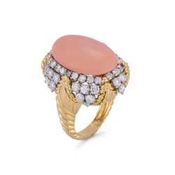 Van Cleef and Arpels Coral and Diamond Ring